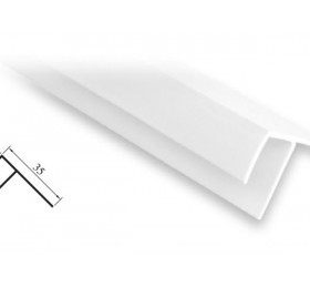 Plastik F Profili - 3 Metre - Beyaz